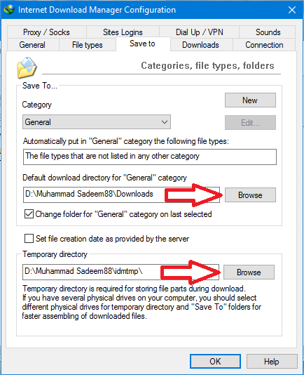 Internet Download Manager Options/Settings