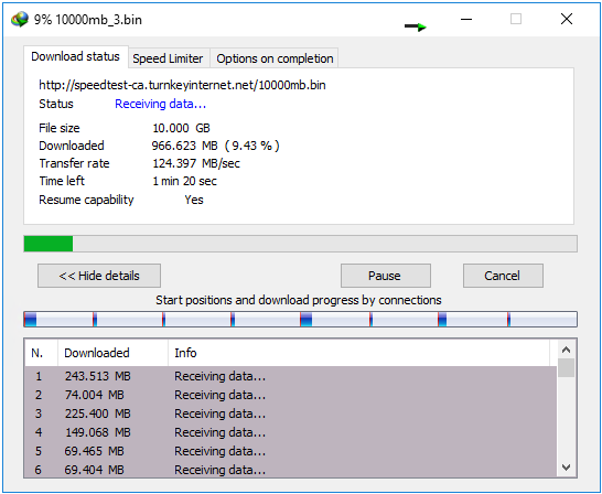 Our RDP Speed via Internet Download Manager